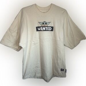 Disney Parks Star Wars 'WANTED' Grogu Spirit Jersey Size Small